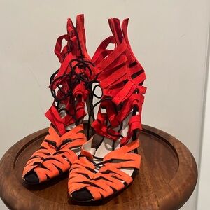 Zara Red & Orange Sandals - New/Never Worn - Final Sale